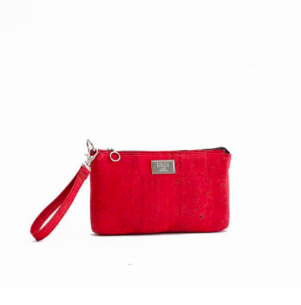 RokCork - Annika Cork Leather Smartphone Wristlet Red