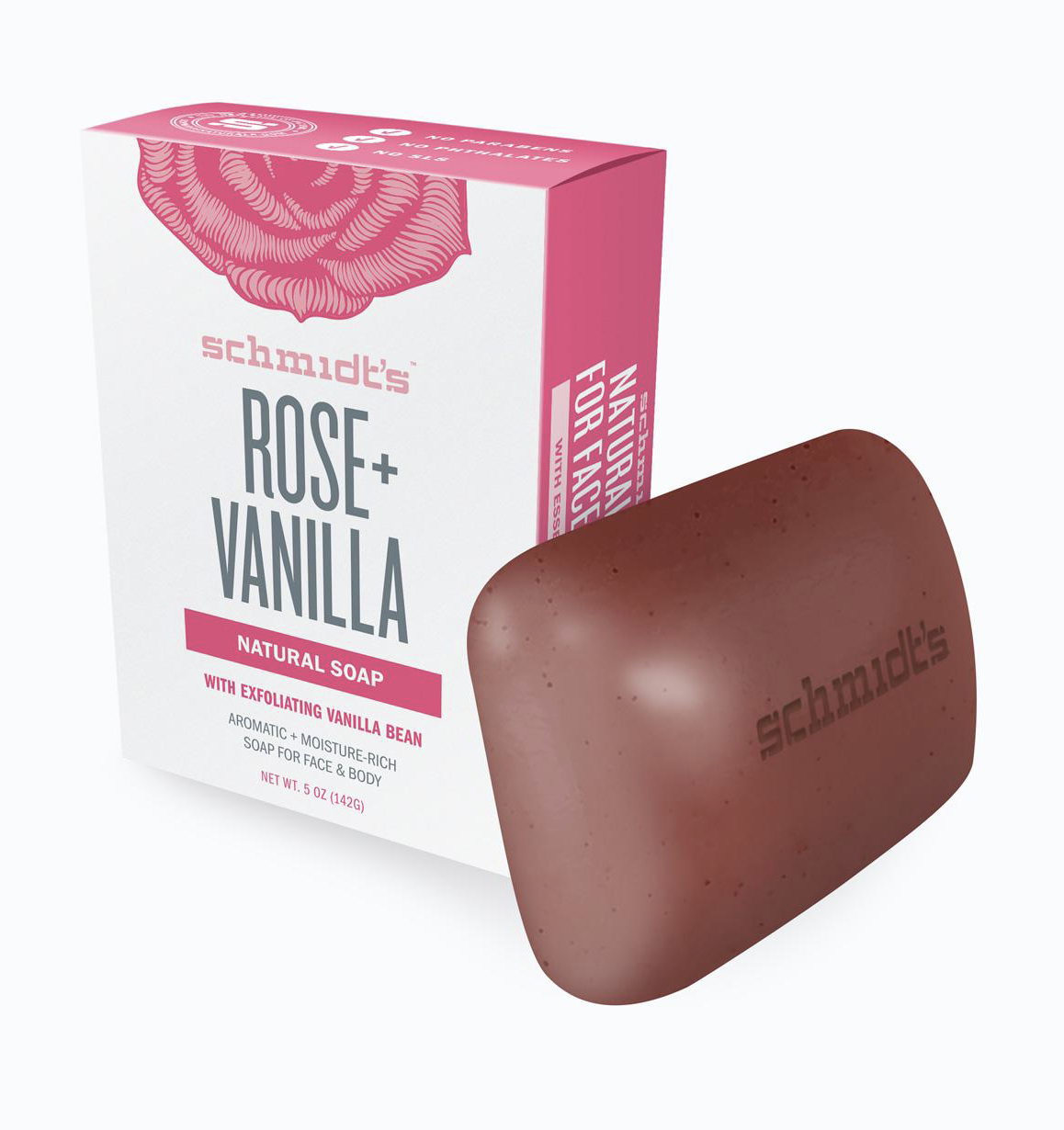 Bar Soap Rose + Vanilla with Exfoliating Vanilla Bean (6 Pack)