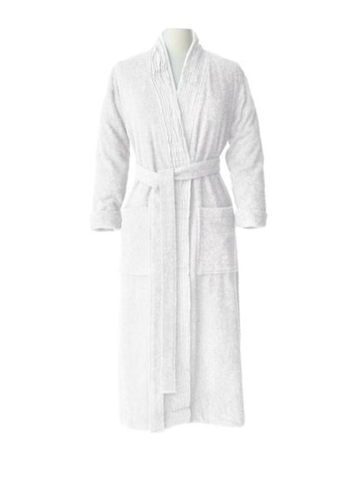 Pleated Robe - Pure White