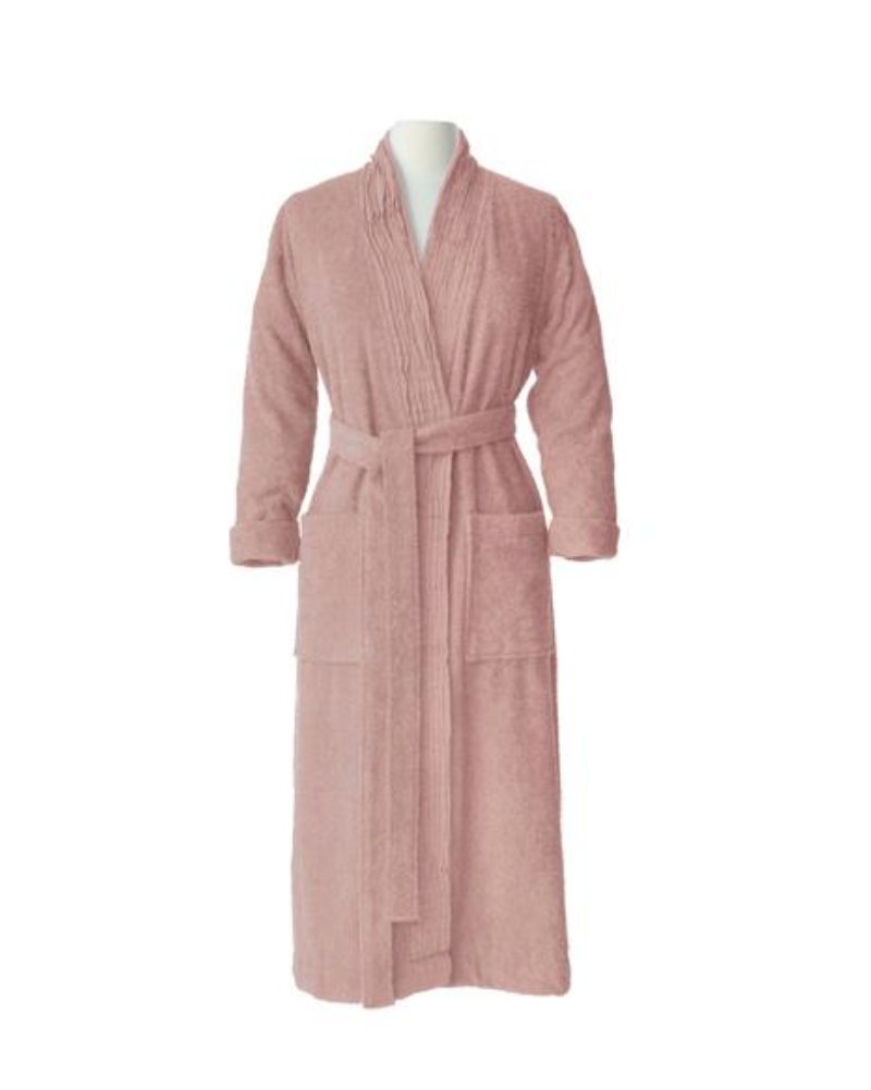 Pleated Robe- Dusty Rose