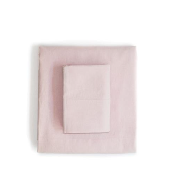Linen California King Sheet Set - Pink