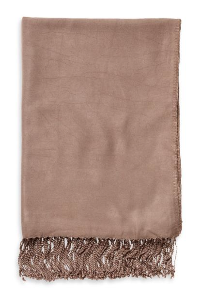 Solid Bamboo Viscose Throw - Taupe