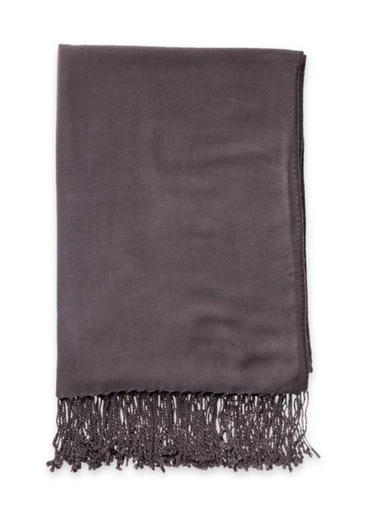 Solid Bamboo Viscose Throw - Slate