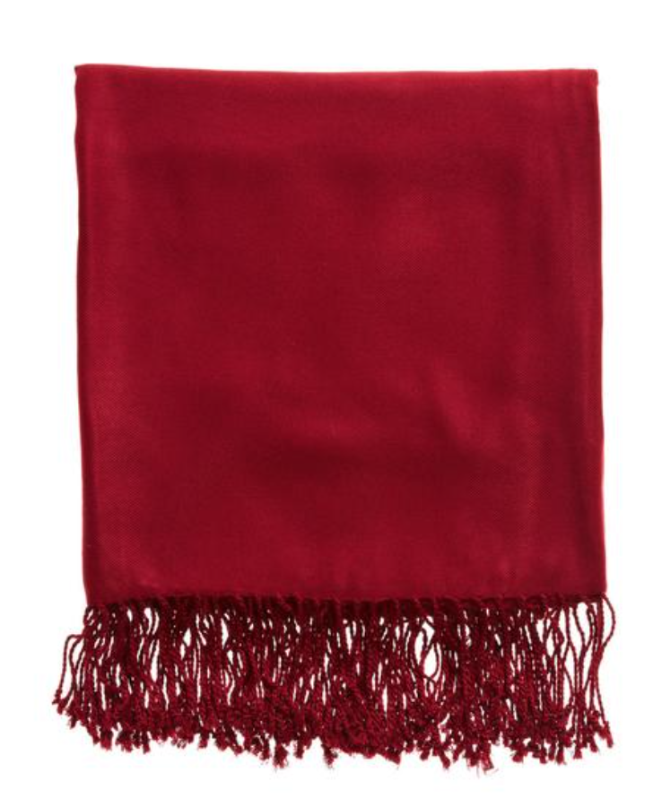 Solid Bamboo Viscose Throw - Cranberry