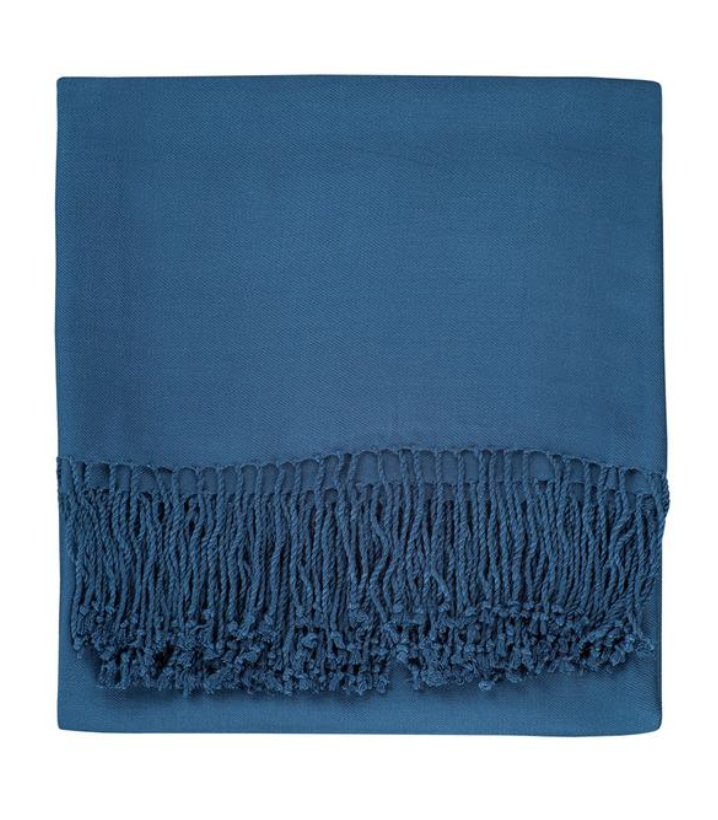 Solid Bamboo Viscose Throw - Navy