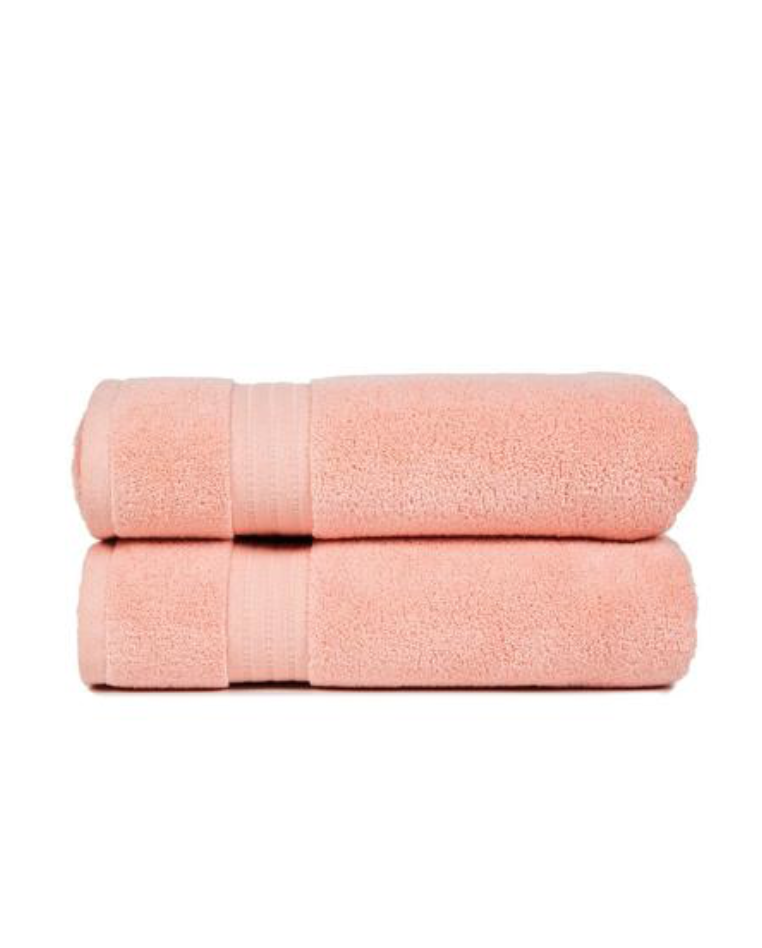 Zero Twist Bath Towel Rose (Set of Two)