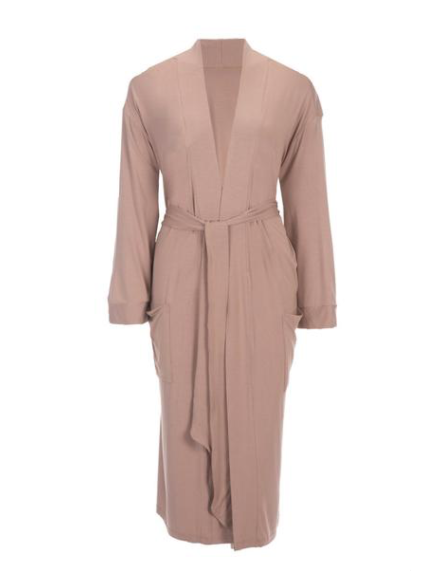 Bamboo Viscose Robe - Latte