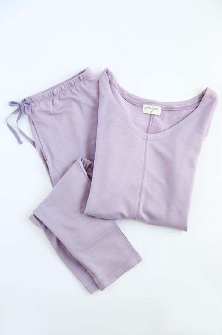 Delilah Loungewear Set Long Sleeve - Lilac