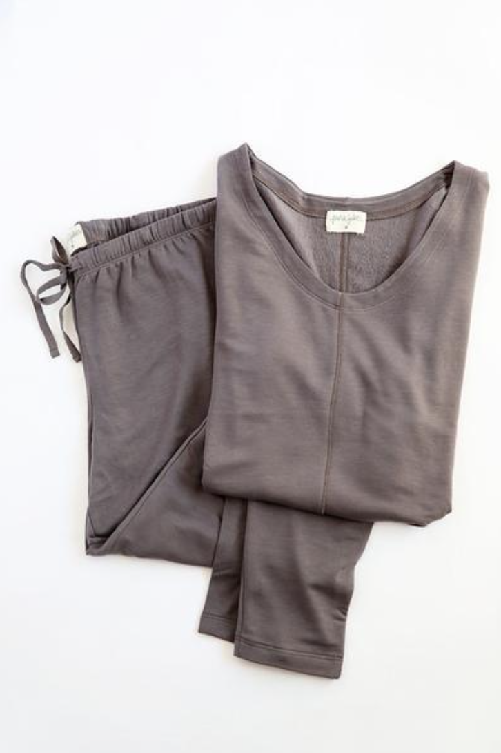 Delilah Loungewear Set Long Sleeve - Slate