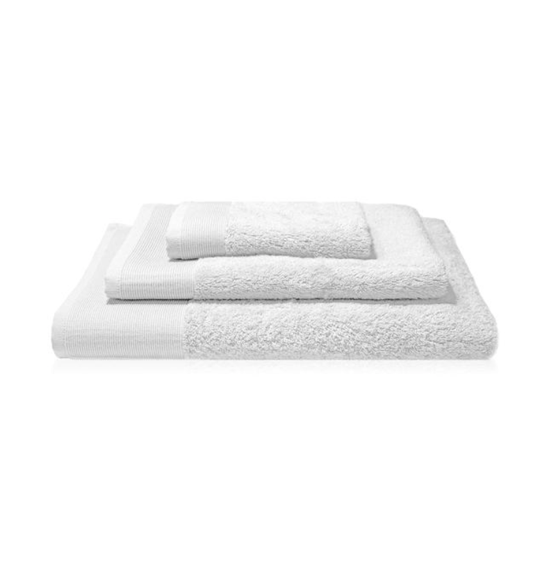 Bamboo viscose Towel Set - White 3 Piece