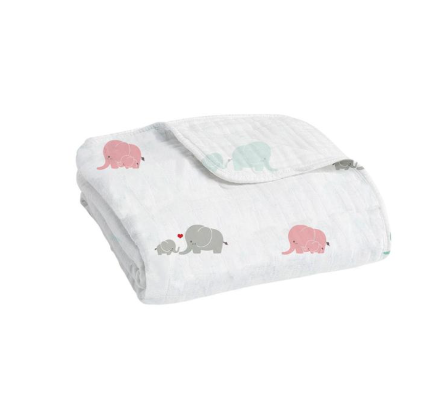 Baby Cotton Blanket Set - Pink