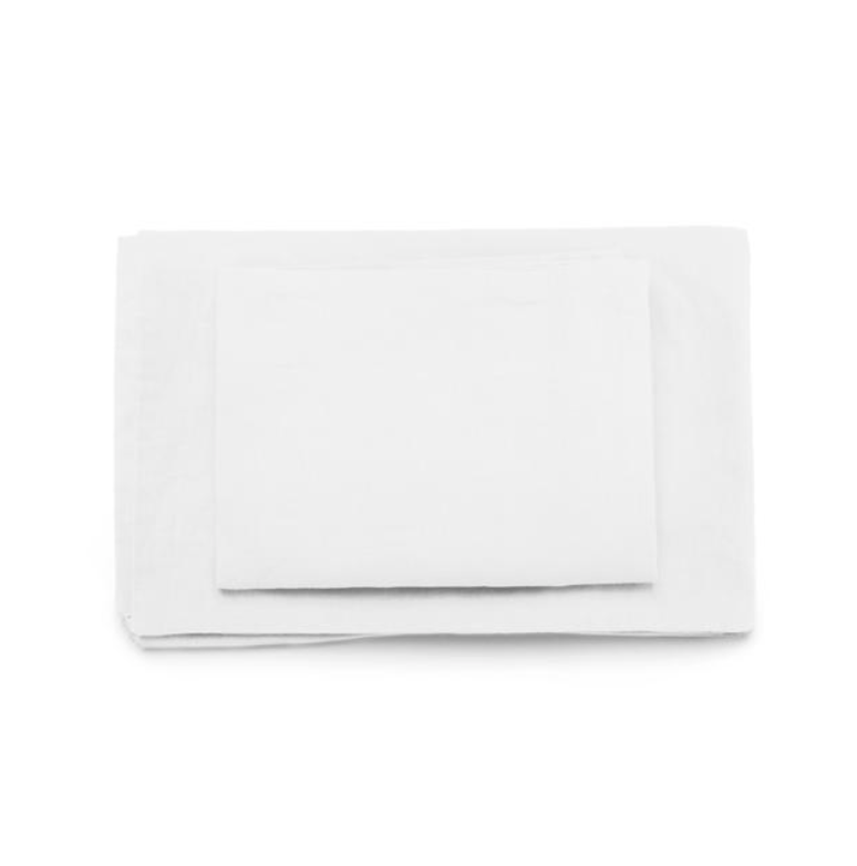 Hampshire Linen Cotton Blend Queen Sheet Set - White