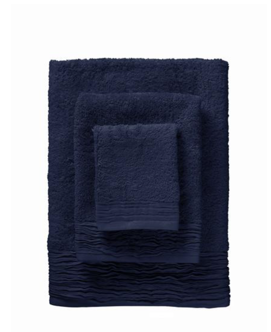 Pleated Towel Set - Marine Blue