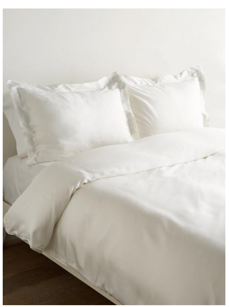 Hampshire Linen Cotton Blend Duvet Set - White Full/Queen