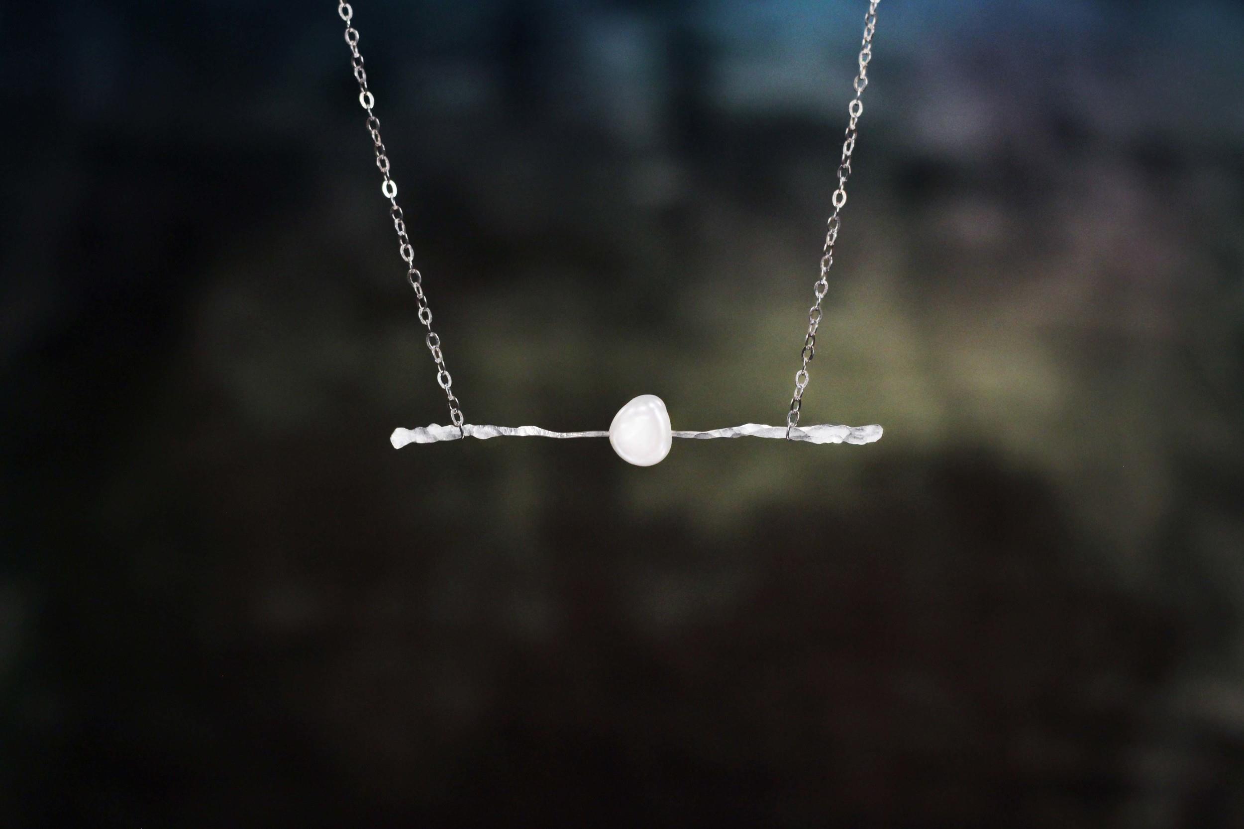 Moon Drop Pearl Necklace