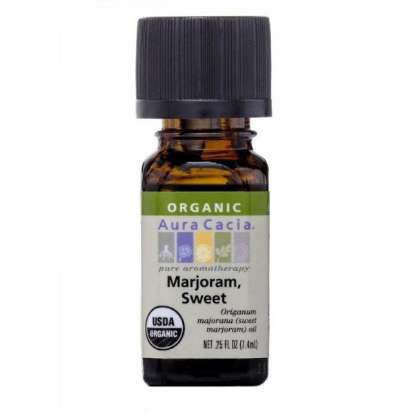 Aura Cacia - Organic Sweet Majoram Essential Oil (3-Pack)