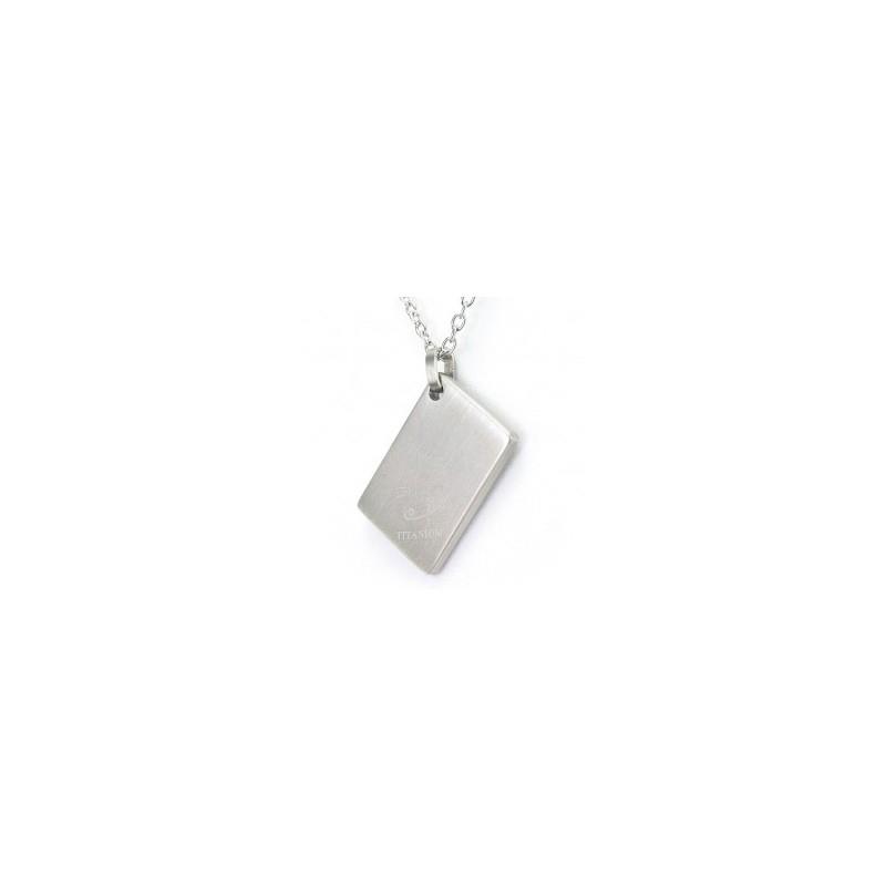 Tag Pendant Brushed (Ti)